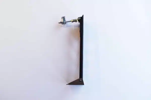 Metal throttle pedal part on a plain white background.